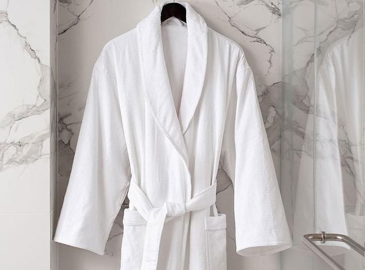 W Hotels The Store Grey Trim Hooded Robe